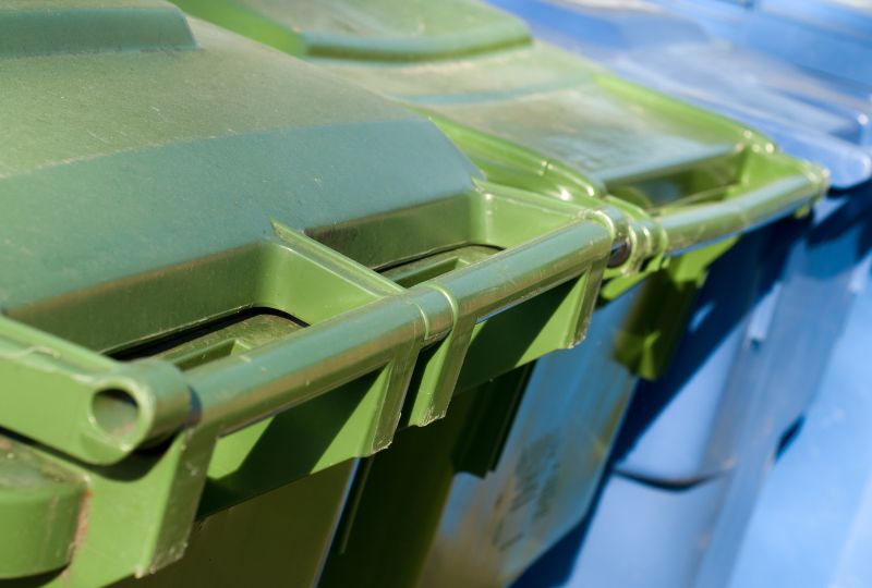 Bild von Mülltonnen in Grün und Blau
