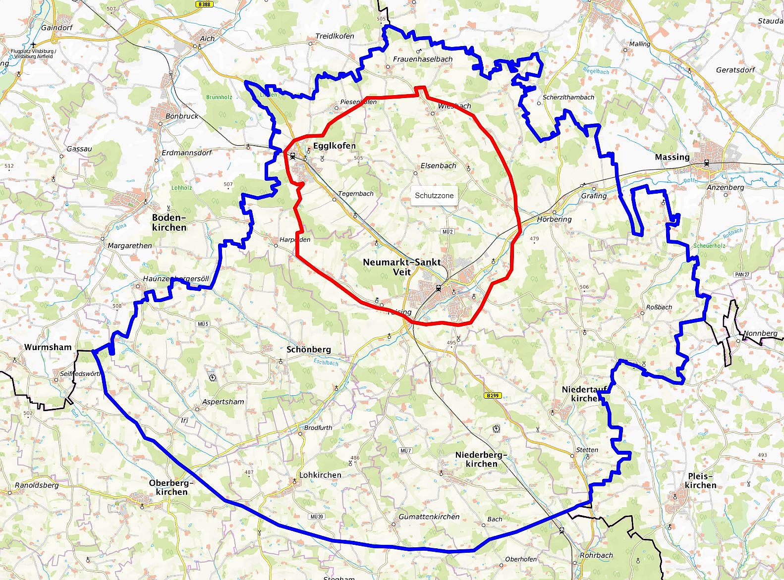 Schutzzonen Newcastle-Verdacht NSV