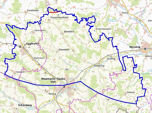 Aktuelle Situation im Landkreis Mühldorf a. Inn - Überwachungszonen