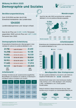 Verschiedene Graphiken mit Zahlen und beschreibenden Texten. 