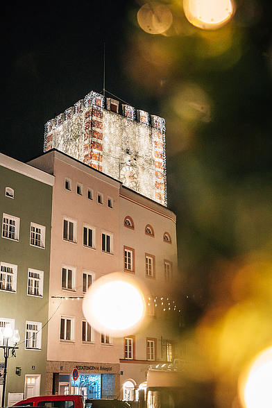 Mühldorf Nagelschmiedturm im Winter Mühldorf Nagelschmiedturm im Winter