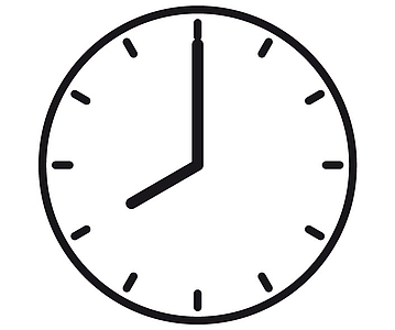Uhr mit Anzeige 8 Uhr