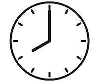 Uhr mit Anzeige 8 Uhr