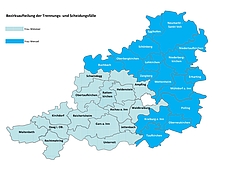 Landkreiskarte mit Übersicht der Kommunen