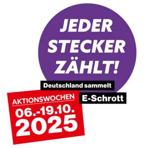 Werbelogo Jeder Stecker zählt! Deutschland sammelt E-Schrott