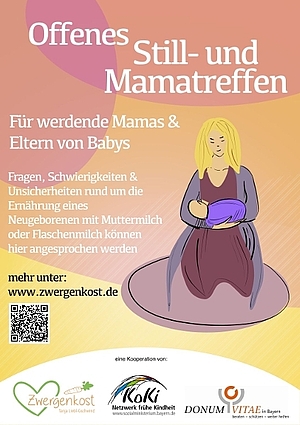 Plakat mit stillender Mutter