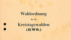 Die Wahlordnung zur Kreistagswahl 1946