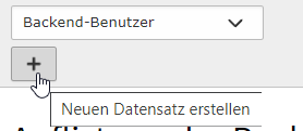 Backend-Benutzer ergänzen