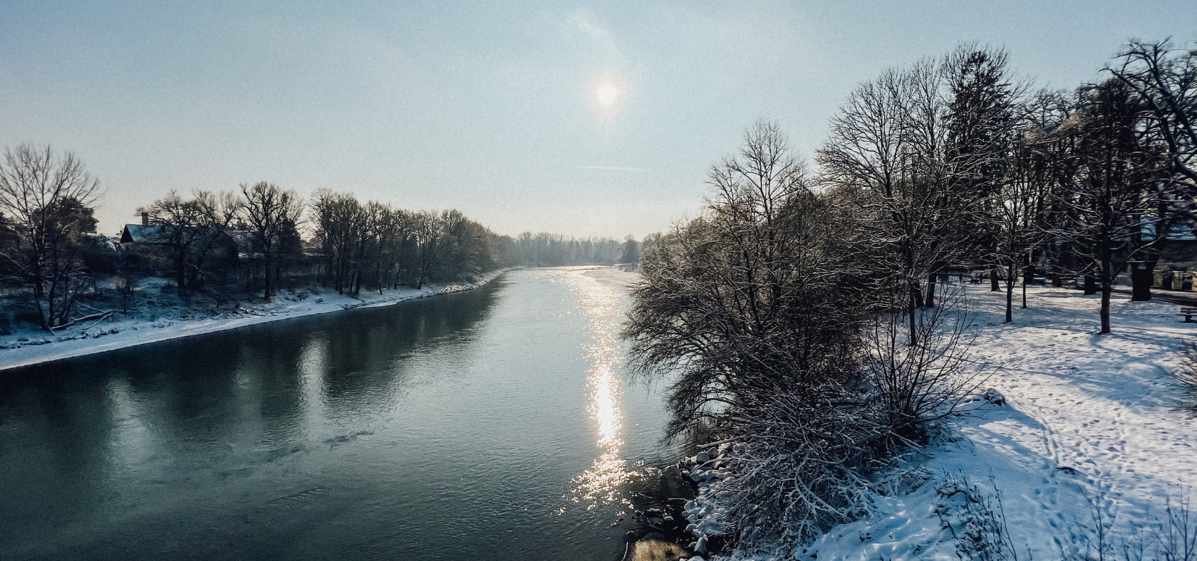 Winterliche Stimmung am Inn