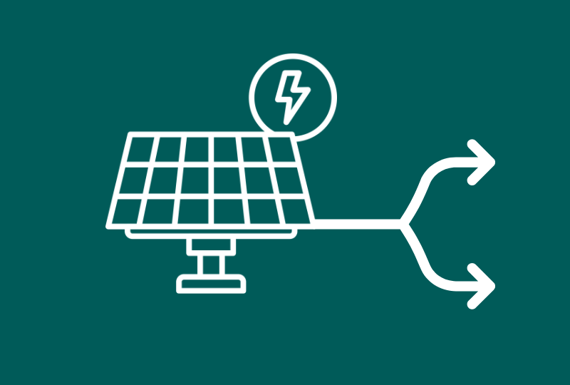 PV-Modul mit geteiltem Ertrag
